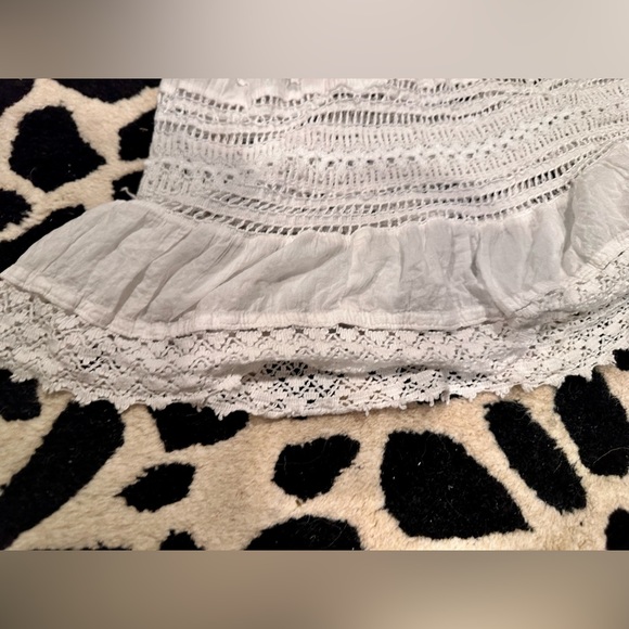 Beautiful lined white crochet style hippy dress size large - Picture 5 of 7